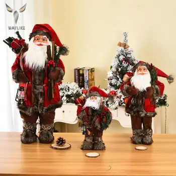 WAYLIKE 30/45/60Cm Jõulud Suur Jõuluvana Nukud Kaunistused Alalise Santa Figuriin Mannekeeni Jõulud Kodu Kaunistamiseks Lapsed Kingitus