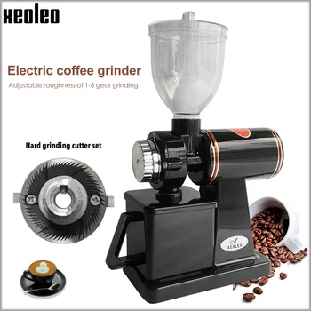 Xeoleo Elektriline kohviveski 600N kohviveskis masin kohvioad veski masin korter burrs Lihvimis masin 100W Punane/Must