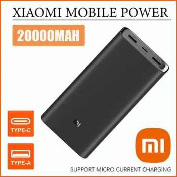 Xiaomi Power Bank 3 Mi Power Bank 20000 MAh Pro PLM07ZM koos Triple USB Väljund USB-C 45W kahesuunaline Kiire Laadige Kaasaskantav